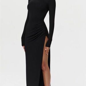 Naked Wardrobe Black Long Sleeve Dress